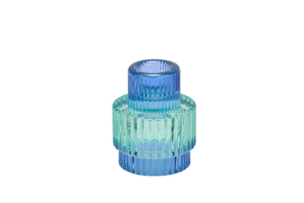 CANDLE HOLDERS - LARGE - BLUE