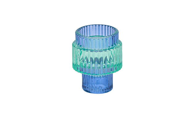 CANDLE HOLDERS - LARGE - BLUE