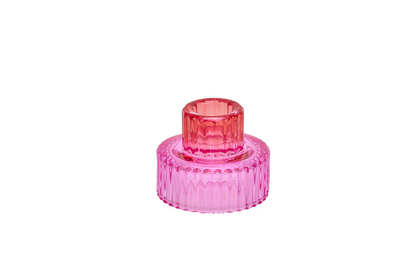 CANDLE HOLDERS - SMALL - PINK