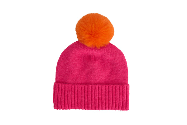 BEANIE & SOCK SET - HOT PINK & ORANGE