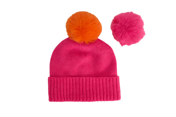 BEANIE & SOCK SET - HOT PINK & ORANGE