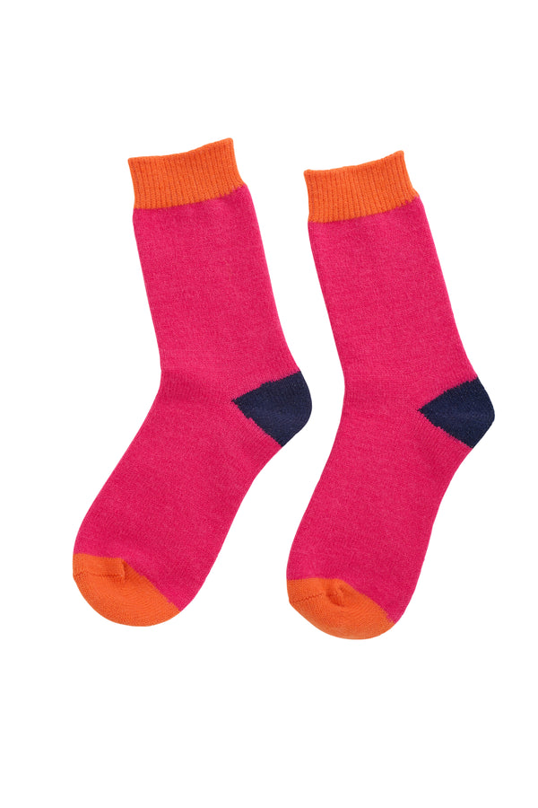 BEANIE & SOCK SET - HOT PINK & ORANGE