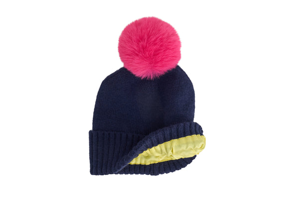 BEANIE & SOCK SET - NAVY & HOT PINK