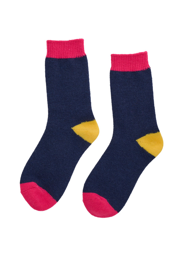 BEANIE & SOCK SET - NAVY & HOT PINK