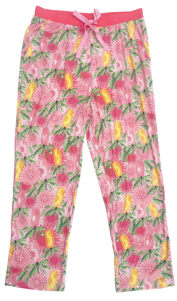 SLEEP PANTS - PINK BANKSIA