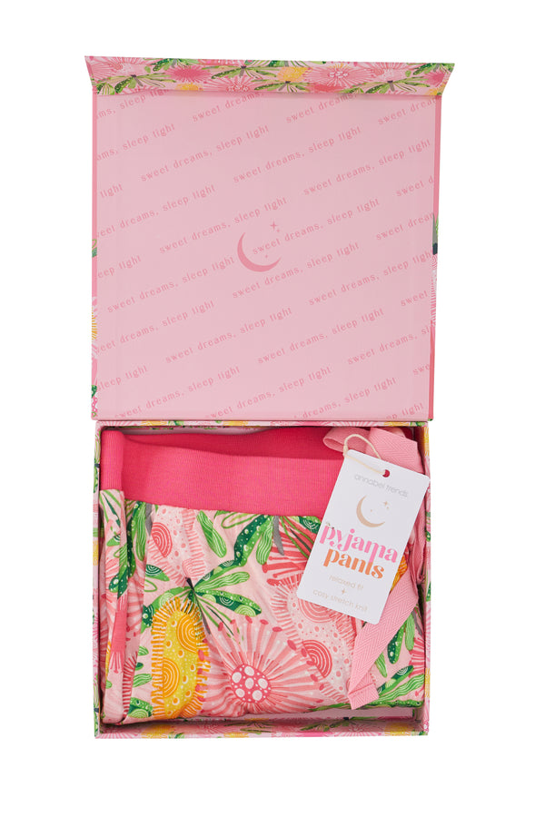 SLEEP PANTS - PINK BANKSIA