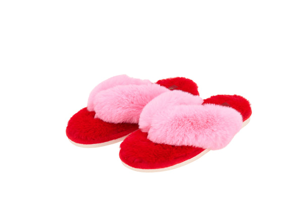 SLIPPERS - THONGS - CHERRY CANDY