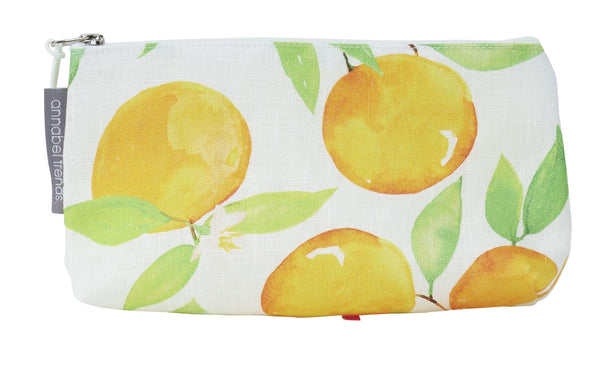 COSMETIC & MAKEUP BAGS - AMALFI CITRUS - LINEN
