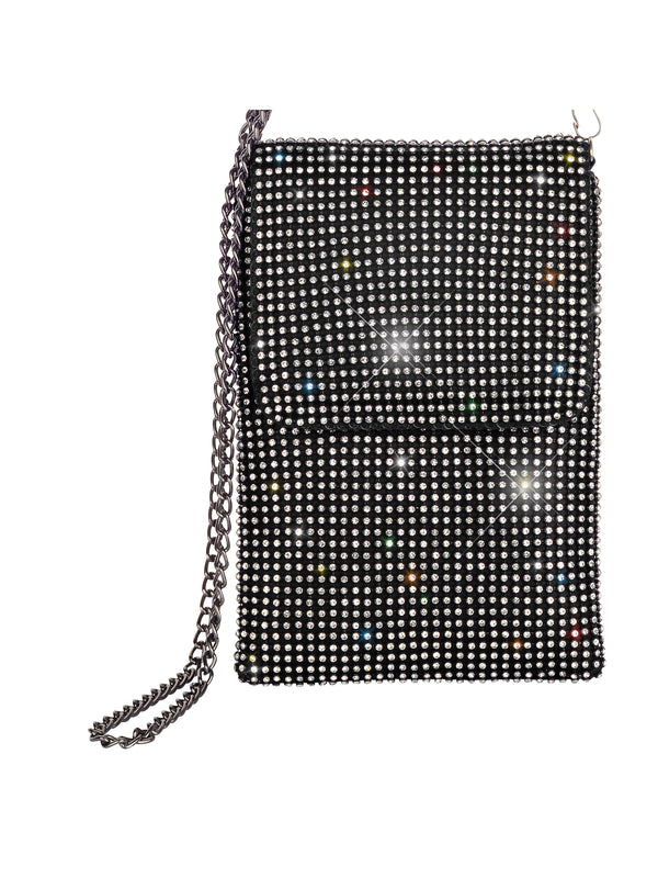 DIAMONTE MESH BAG - SILVER