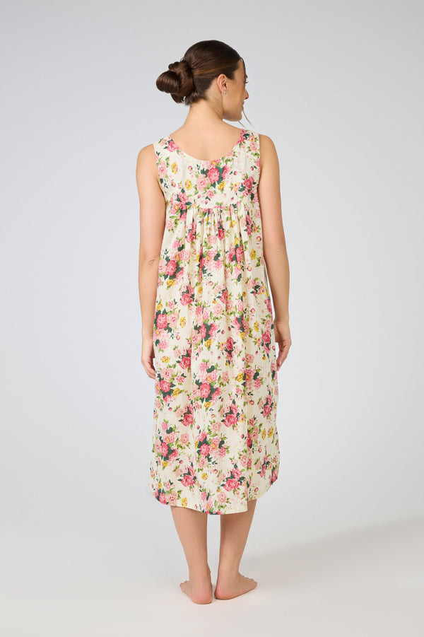 NIGHTIE - V NECK - ROSY BLOSSOMS