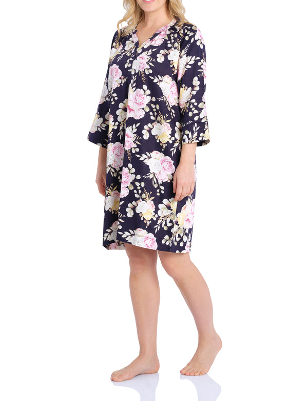 NIGHT DRESS - NAVY FLORAL