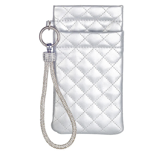 POUCH WITH DIAMONTE WRIST STRAP