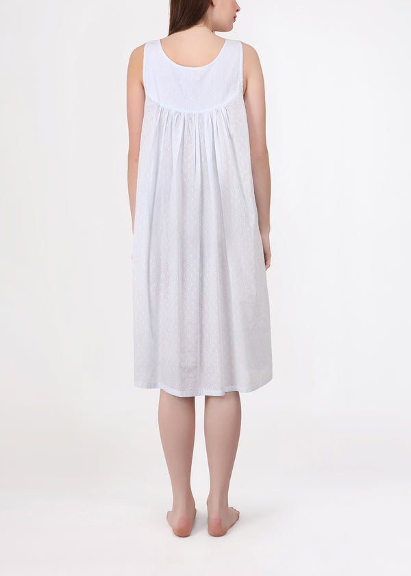 NIGHTIE - V NECK - BLUE HAIL SPOT - SOPHIE