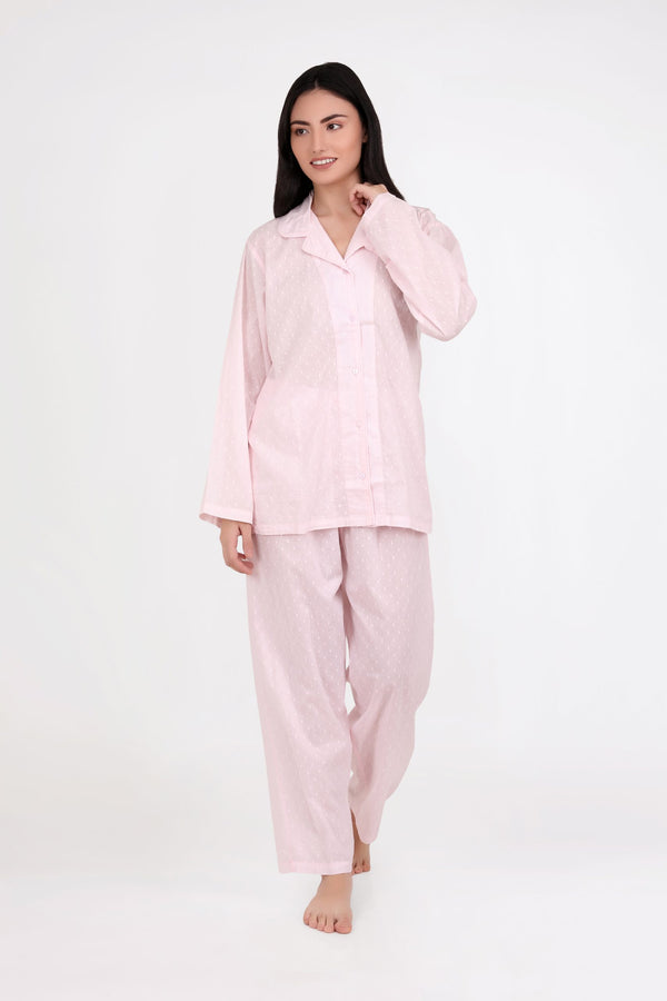 PYJAMA SET - LONG SLEEVES - PINK - MATILDA