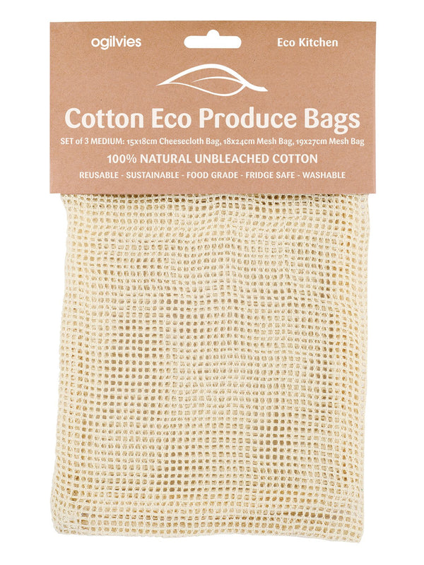 COTTON ECO PRODUCE BAGS