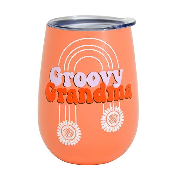 WINE TUMBLERS - GROOVY GRANDMA
