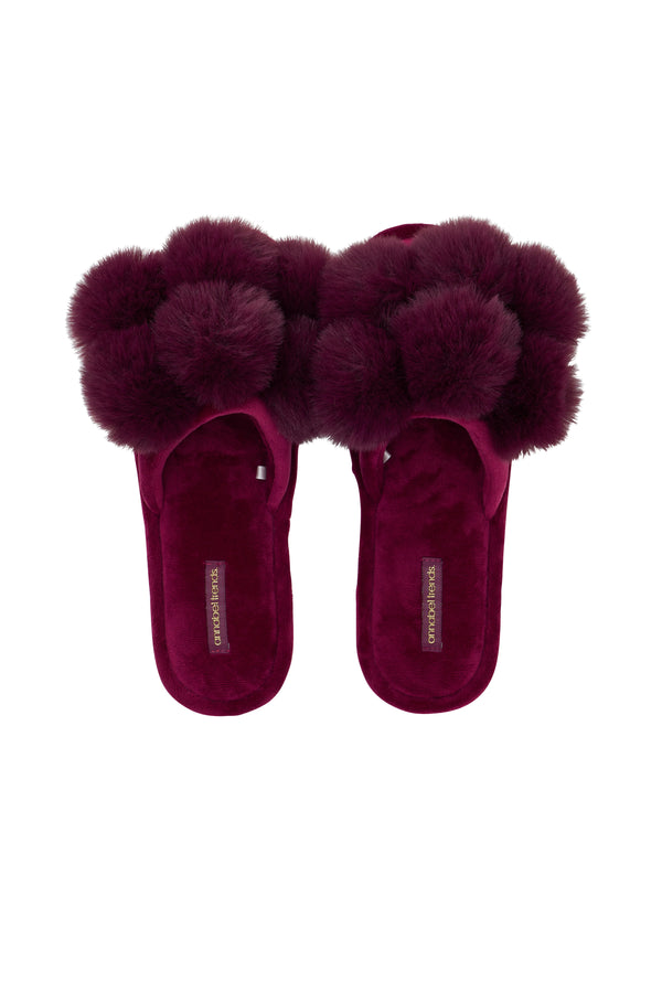 SLIPPERS - POM POM - MULBERRY