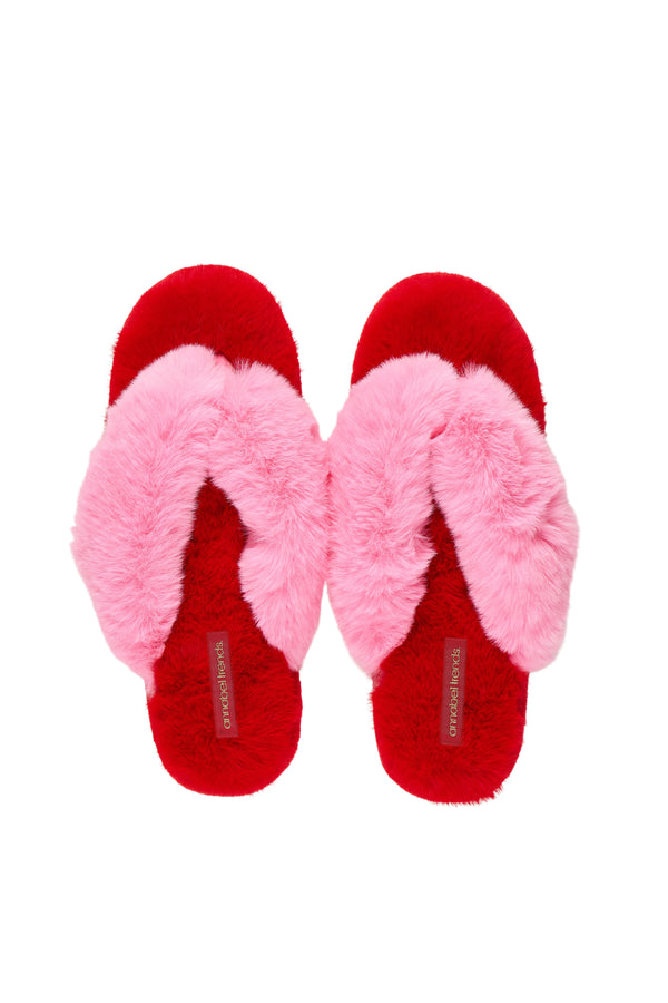 SLIPPERS - THONGS - CHERRY CANDY