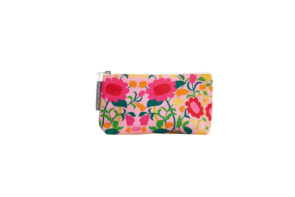 COSMETIC & MAKEUP BAGS - FLOWER PATCH - LINEN