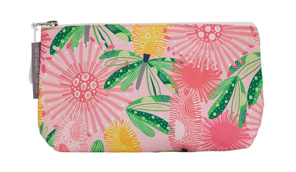 COSMETIC & MAKEUP BAGS - PINK BANKSIA