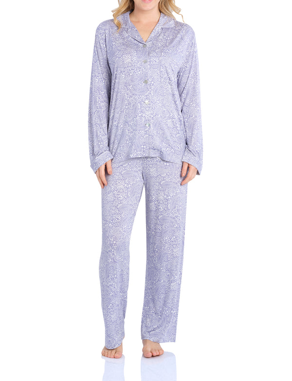 PYJAMA SET - LONG SLEEVES -  PAISLEY PRINT