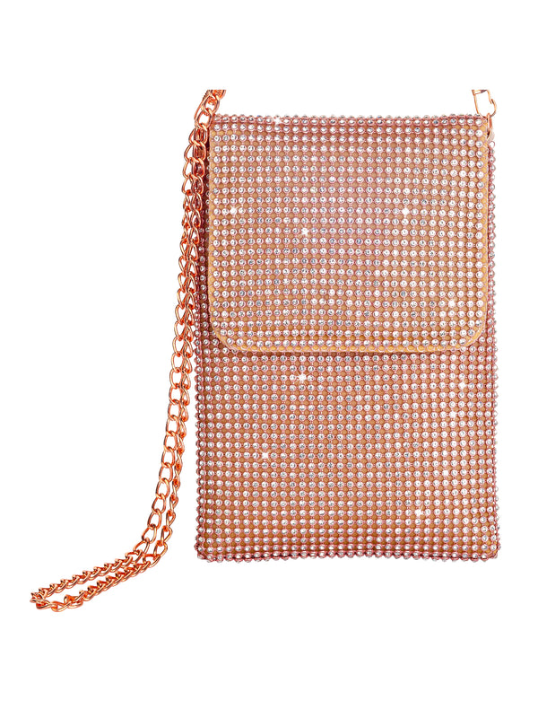 DIAMONTE MESH BAG - ROSE
