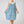 NIGHTIE - V NECK - BLUE FLORAL - SAVANNAH