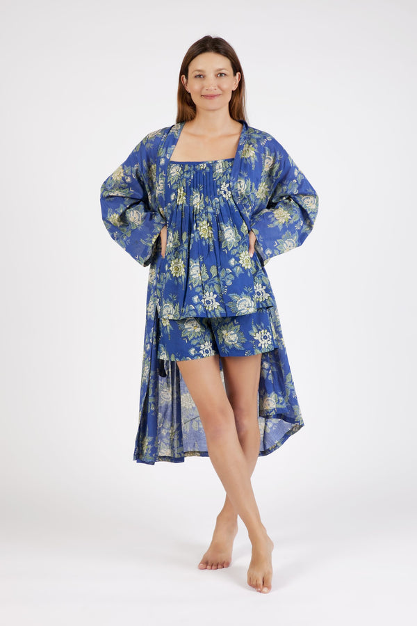 ROBE - DARK BLUE FLORAL