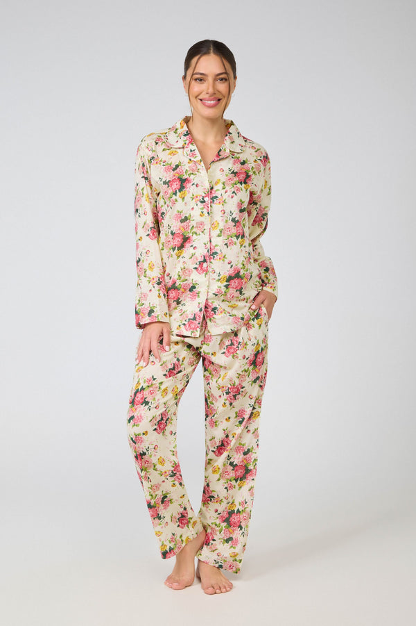 PYJAMA SET - LONG SLEEVES - ROSY BLOSSOM