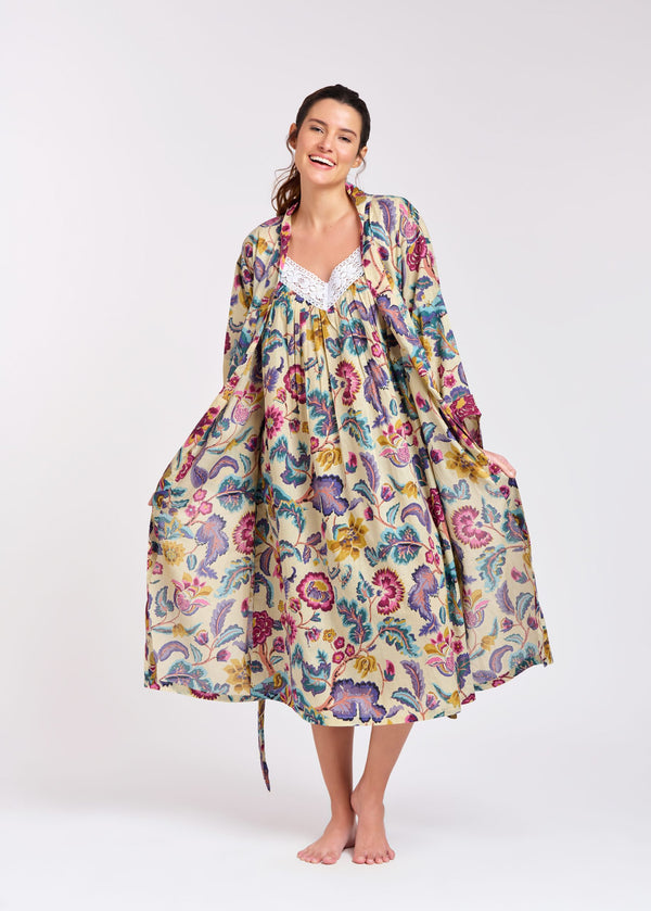 ROBE - PURPLE & PINK FLORAL - SOPHIE