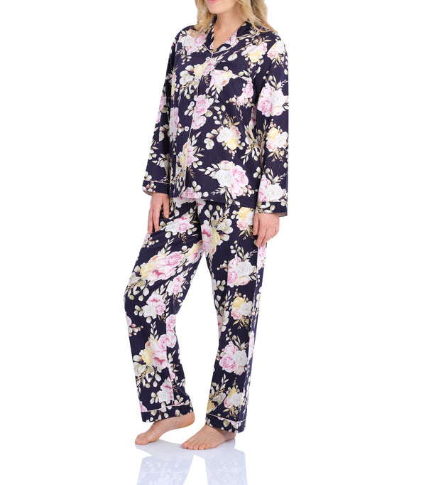 PYJAMA SET - LONG SLEEVES - NAVY FLORAL