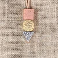 NECKLACE - DOT, TRIANGLE, SQUARE NECKLACE IN ROSE GOLD & SILVER