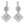 NECKLACE & EARRINGS SET - ROUND & SQUARE SILVER FILIGREE PENDANTS & MATCHING EARRINGS