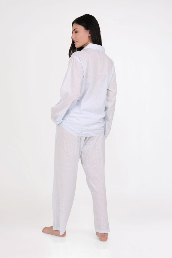 PYJAMA SET - LONG SLEEVES - BLUE - MATILDA