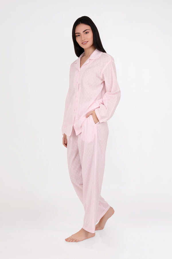 PYJAMA SET - LONG SLEEVES - PINK - MATILDA