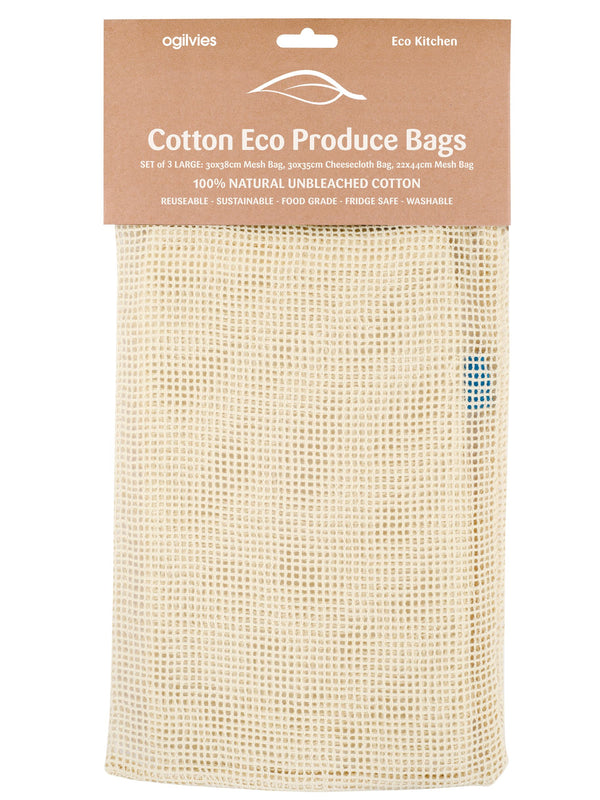 COTTON ECO PRODUCE BAGS