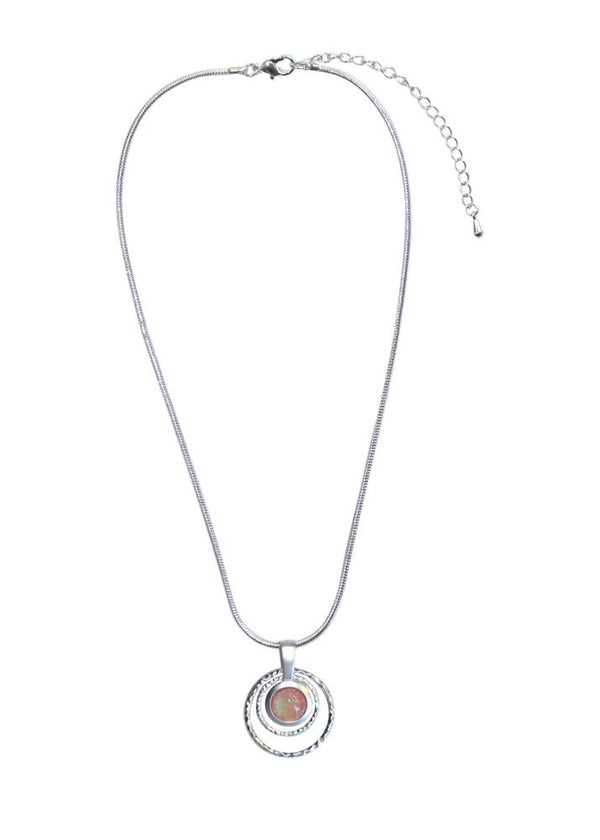 NECKLACE WITH SILVER CIRCLE