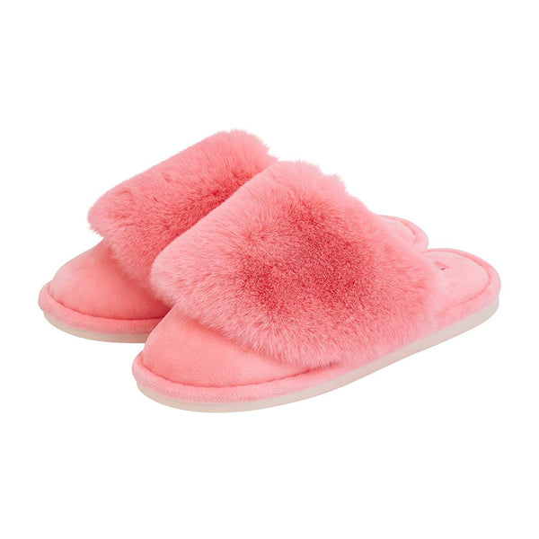 SLIPPERS - COSY LUXE - CORAL PINK