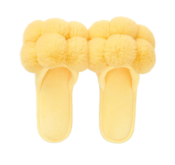 SLIPPERS - POM POM - SUNSHINE YELLOW